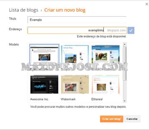 Criar blog em 5 minutos