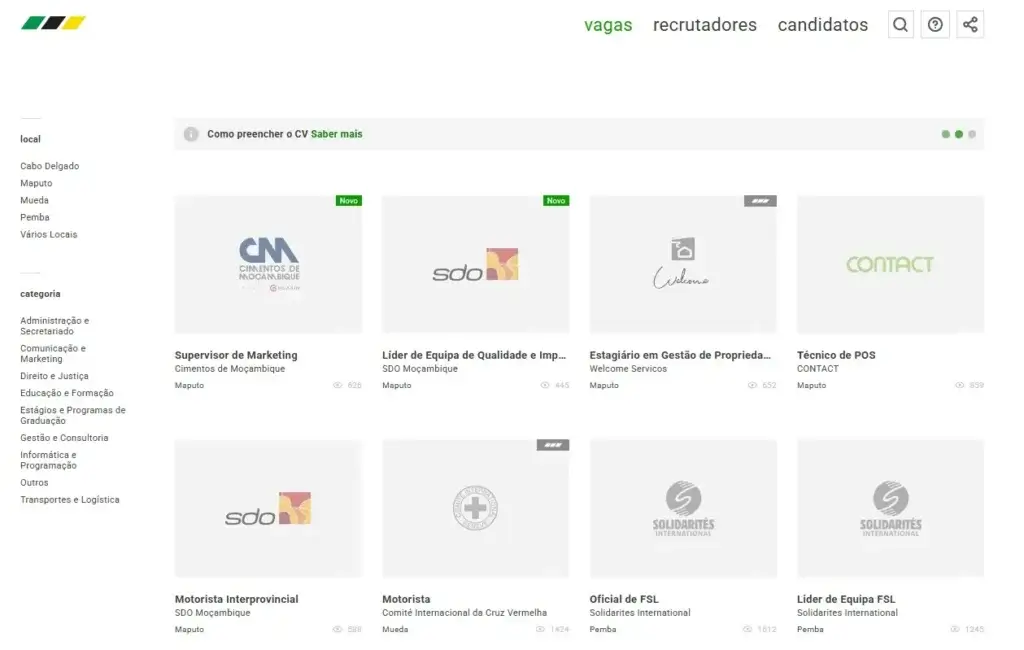emprego.co.mz é o segundo mairo website de emprego em Moçambique emprego.co.mz é uma sólida alternativa ao MMO Emprego